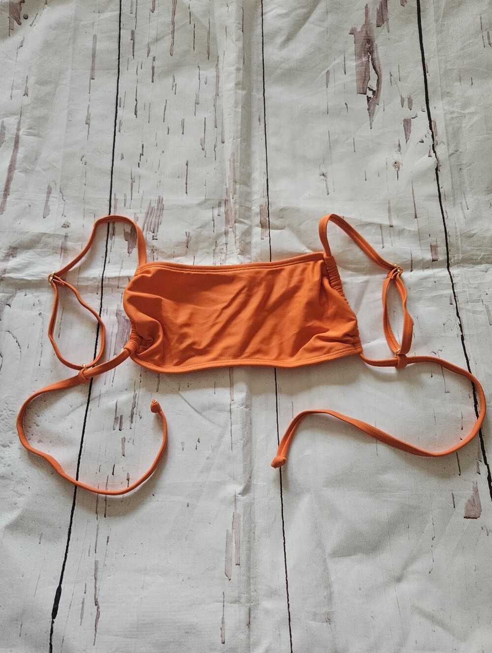 wild fable Orange Bandeau Bikini Top Small
